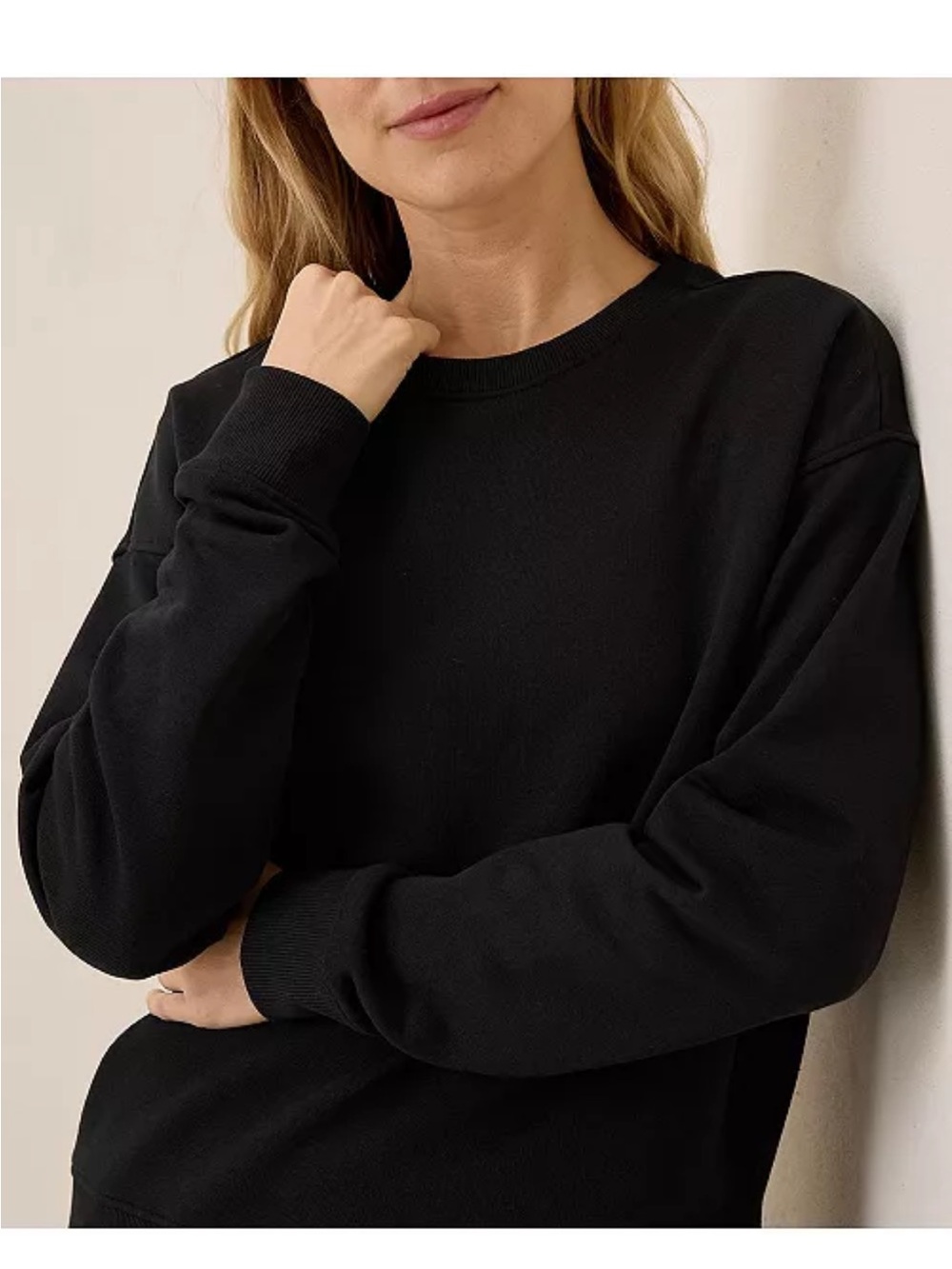 Pact • Black Crewneck Sweatshirt - Women